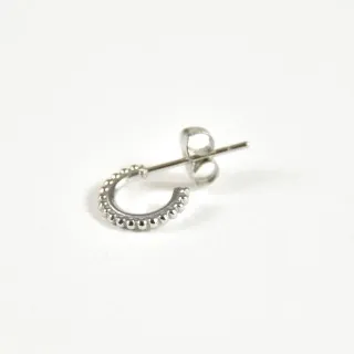 PUCE ANNEAU PERLES ACIER INOXYDABLE SILVER PETIT PRIX