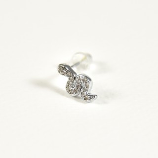 PUCE SERPENT STRASS ACIER INOXYDABLE SILVER PETIT PRIX