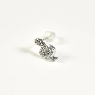 PUCE SERPENT STRASS ACIER INOXYDABLE SILVER PETIT PRIX