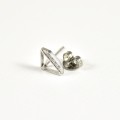PUCE CRISTAL CISELE SERTI DE STRASS ACIER INOXYDABLE SILVER PETIT PRIX