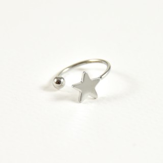 FAUX PIERCING ETOILE ACIER INOXYDABLE SILVER PETIT PRIX