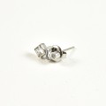 PUCE STRASS ACIER INOXYDABLE SILVER PETIT PRIX