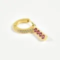 BOUCLE STRASS BLANCS ET ROSES ACIER INOXYDABLE GOLD PETIT PRIX