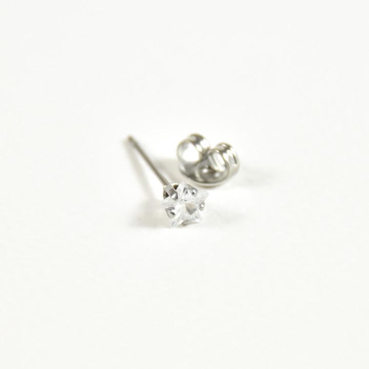 FAUX PIERCING ETOILE ACIER INOXYDABLE SILVER PETIT PRIX