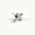 PUCE CROIX STRASS ACIER INOXYDABLE SILVER PETIT PRIX