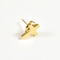 PUCE CROIX ACIER INOXYDABLE GOLD PETIT PRIX