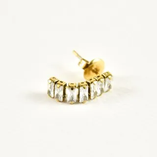 PUCE SEPT STRASS ACIER INOXYDABLE GOLD PETIT PRIX