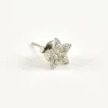 PUCE ETOILE STRASS ACIER INOXYDABLE SILVER PETIT PRIX
