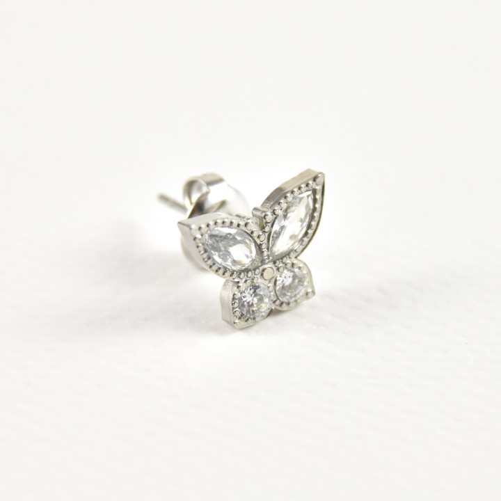 FAUX PIERCING ETOILE ACIER INOXYDABLE SILVER PETIT PRIX