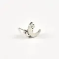 PUCE LUNE ET ETOILE ACIER INOXYDABLE SILVER PETIT PRIX