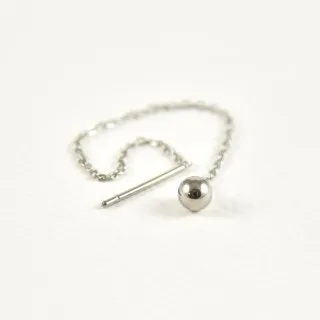 PUCE PERLE ET TIGE CHAINETTE ACIER INOXYDABLE SILVER PETIT PRIX
