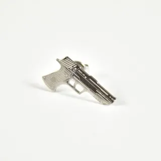 PUCE PISTOLET ACIER INOXYDABLE SILVER PETIT PRIX
