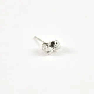 PUCE NOEUD PAPILLON ACIER INOXYDABLE SILVER PETIT PRIX