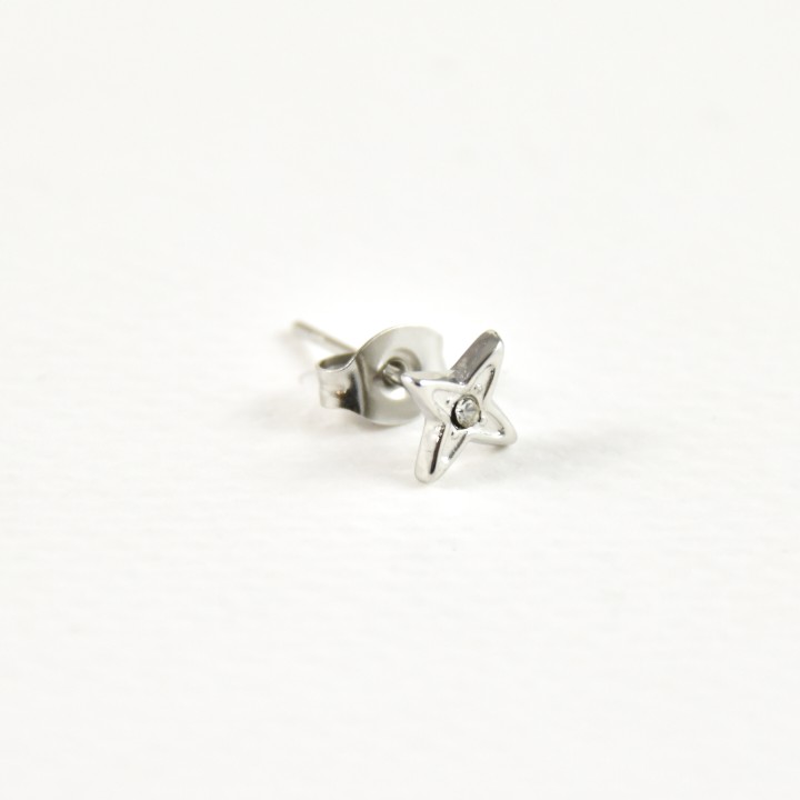 PUCE ETOILE ACIER INOXYDABLE SILVER PETIT PRIX