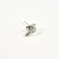PUCE ALLONGEE OEIL STRASS ACIER INOXYDABLE SILVER PETIT PRIX
