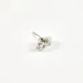 PUCE PETALE STRASS ACIER INOXYDABLE SILVER PETIT PRIX