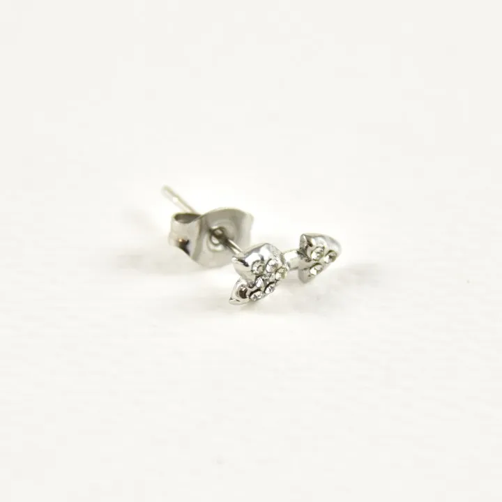 PUCE FLECHE STRASS ACIER INOXYDABLE SILVER PETIT PRIX