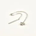 PUCE ETOILE STRASS CHAINE TIGE ACIER INOXYDABLE SILVER PETIT PRIX