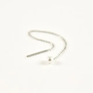 PUCE PERLE NACRE TIGE CHAINETTE ACIER INOXYDABLE SILVER PETIT PRIX