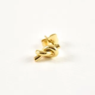 PUCE TIGE NOUEE ACIER INOXYDABLE GOLD PETIT PRIX