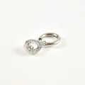 BOUCLE GOUTTE STRASS ACIER INOXYDABLE SILVER PETIT PRIX