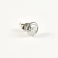 PUCE RONDE MARTELEE ACIER INOXYDABLE SILVER PETIT PRIX
