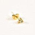 PUCE TRIANGLE STRASS ACIER INOXYDABLE GOLD PETIT PRIX