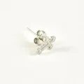 PUCE CROIX EFFET PERLES ACIER INOXYDABLE SILVER PETIT PRIX
