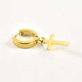 BOUCLE CREOLE CROIX ACIER INOXYDABLE GOLD PETIT PRIX
