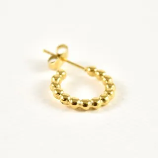 PUCE ANNEAU PERLES ACIER INOXYDABLE GOLD PETIT PRIX