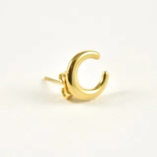 PUCE LUNE ACIER INOXYDABLE GOLD PETIT PRIX