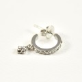CREOLE STRASS FLEUR STRASS ACIER INOXYDABLE SILVER PETIT PRIX