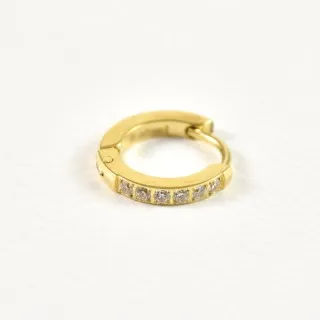 CREOLE  6 STRASS ACIER INOXYDABLE GOLD PETIT PRIX