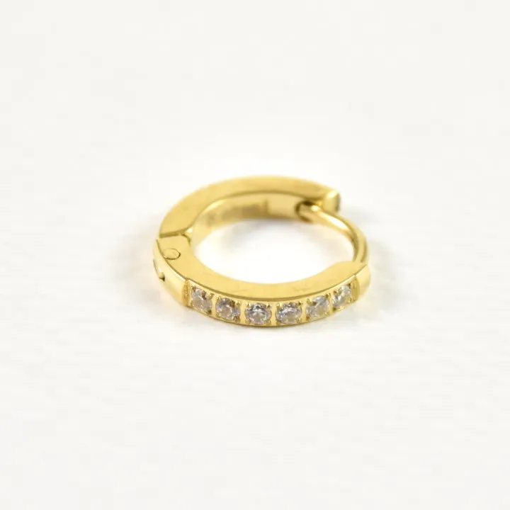CREOLE  6 STRASS ACIER INOXYDABLE GOLD PETIT PRIX