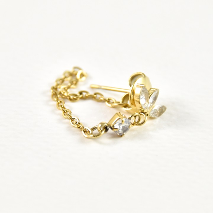 FAUX PIERCING ETOILE ACIER INOXYDABLE SILVER PETIT PRIX