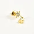 PUCE ETOILE STRASS ETOILE ACIER INOXYDABLE GOLD PETIT PRIX