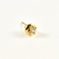 PUCE ETOILE STRASS ACIER INOXYDABLE GOLD PETIT PRIX