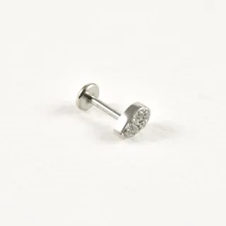 PIERCING GOUTTE SERTIE DE STRASS ACIER INOXYDABLE SILVER PETIT PRIX