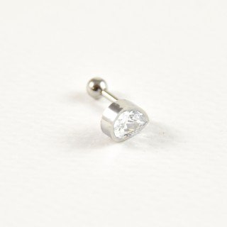 PIERCING GOUTTE STRASS ACIER INOXYDABLE SILVER PETIT PRIX