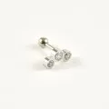 PIERCING TROIS STRASS ACIER INOXYDABLE SILVER PETIT PRIX