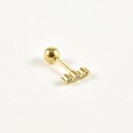 PIERCING LIGNE TROIS STRASS ACIER INOXYDABLE GOLD PETIT PRIX