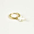 BOUCLE CREOLE CROIX ACIER INOXYDABLE GOLD PETIT PRIX