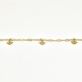 BRACELET PERLES GRIS METALLISE MEDAILLON ACIER INOX GOLD PETIT PRIX