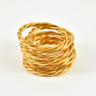JONC BOUDDHISTE TIBETAINS KUMLAI LIGHT GOLD PAS CHER