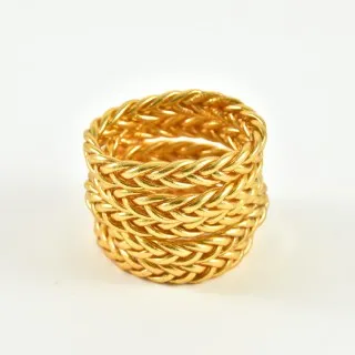 JONC BOUDDHISTE TIBETAINS KUMLAI LIGHT GOLD PAS CHER