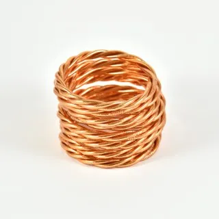 JONC BOUDDHISTE TIBETAIN KUMLAI TORSADE ORANGE PAS CHER