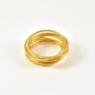 JONC BOUDDHISTE TIBETAIN KUMLAI LIGHT GOLD FIN PAS CHER