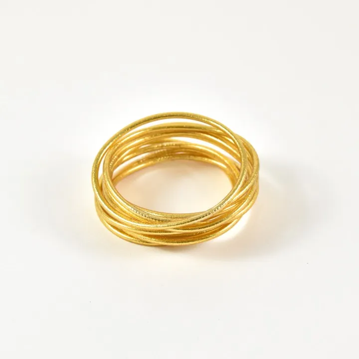 JONC BOUDDHISTE TIBETAIN KUMLAI LIGHT GOLD FIN PAS CHER