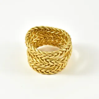 JONC BOUDDHISTE TIBETAINS KUMLAI LIGHT GOLD PAS CHER