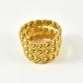 JONC BOUDDHISTE TIBETAINS KUMLAI TRESSE DOUBLE LIGHT GOLD PAS CHER